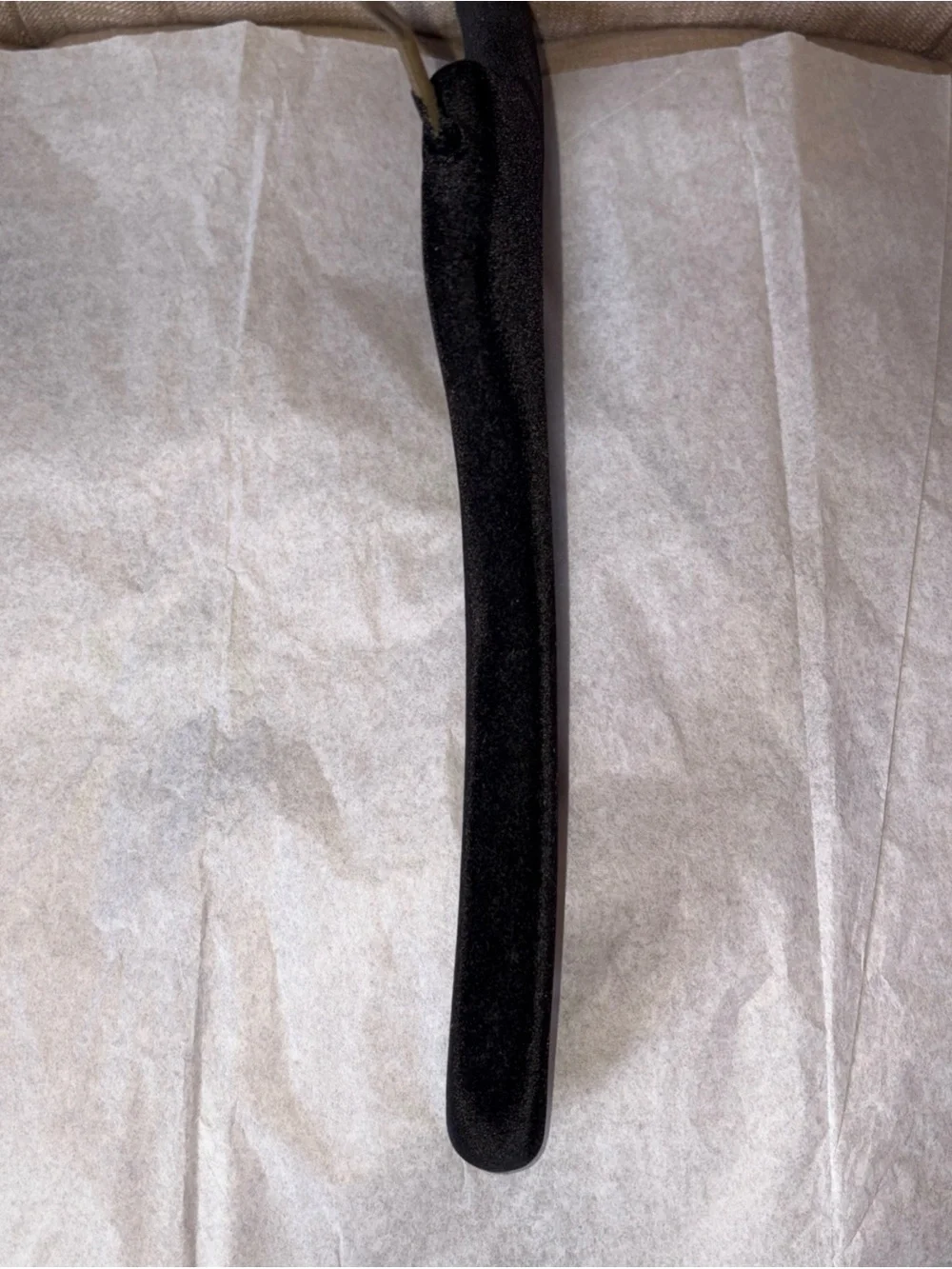 CHANEL Black Velvet Hangers with Gold CC Logos (Set of 3)
